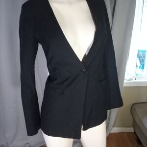 Uniqlo Black Blazer Fitted Suit Jacket